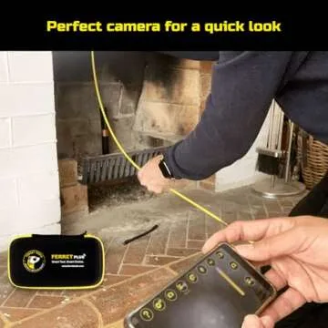 Ferret Plus Wireless Inspection Camera and Cable Pulling Tool - Now with Built-in On-Board Memory at 1080p and Non-Contact Voltage Detector