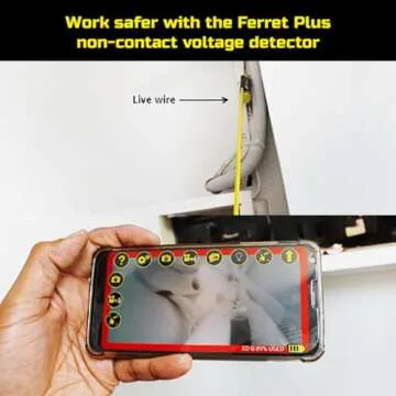 Ferret Plus Wireless Inspection Camera and Cable Pulling Tool - Now with Built-in On-Board Memory at 1080p and Non-Contact Voltage Detector