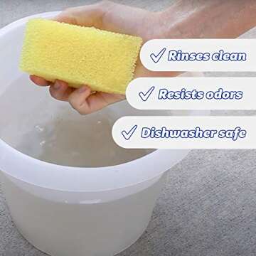 Scrub Daddy Large Sponge - Big Daddy - Scratch-Free Sponge for Dishes and Home, Odor Resistant, Customizable Size, Temperature Controlled, Deep Cleaning, Dishwasher Safe, Multi-use, 2ct