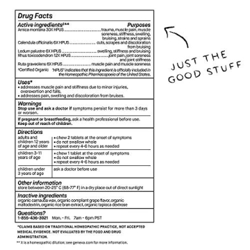 Genexa Arnica Pain Relief Tablets | Natural Homeopathic Remedy