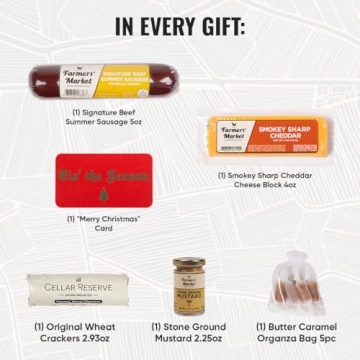 Holiday Charcuterie Gift Box with Cheese and Sausage