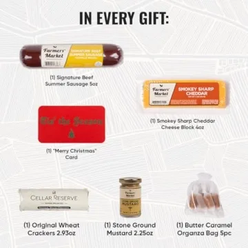 Holiday Charcuterie Gift Box with Cheese and Sausage