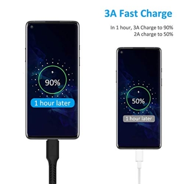 Short USB C Charging Cables for Fast Charging, 5 Pack