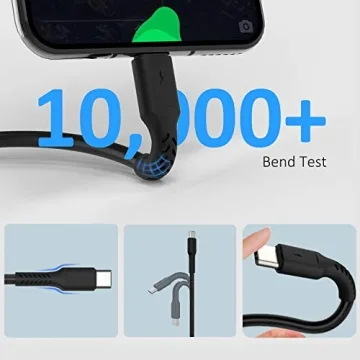 Short USB C Charging Cables for Fast Charging, 5 Pack