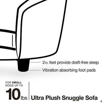 Enchanted Home Pet Ultra Plush Snuggle Pet Bed in Dark Grey