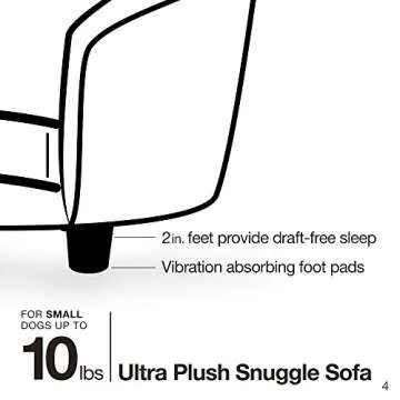 Enchanted Home Pet Ultra Plush Snuggle Pet Bed in Dark Grey