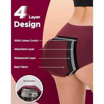 Comfortable Leakproof Period Panties for Women - 3 Pack