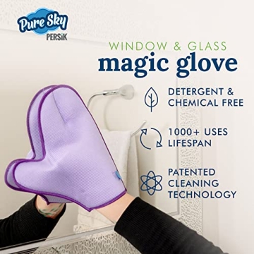 Pure-Sky Glass Cleaning Cloth Glove for Streak-Free Shine