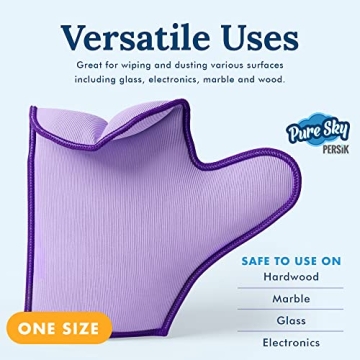 Pure-Sky Glass Cleaning Cloth Glove for Streak-Free Shine