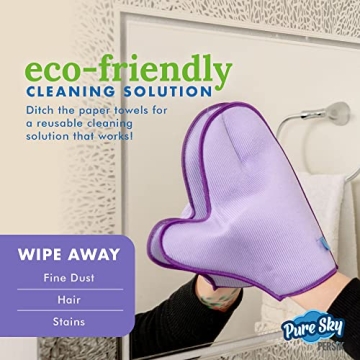 Pure-Sky Glass Cleaning Cloth Glove for Streak-Free Shine