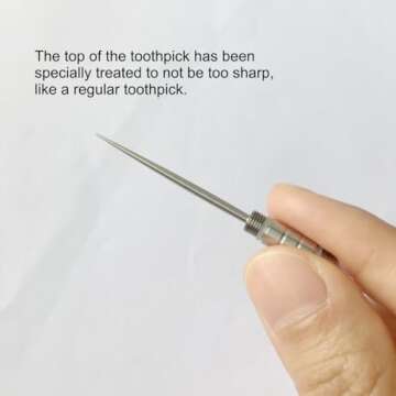 Titanium Alloy Toothpick EDC Reusable Portable Travel Toothpick Gift Box (LA022)