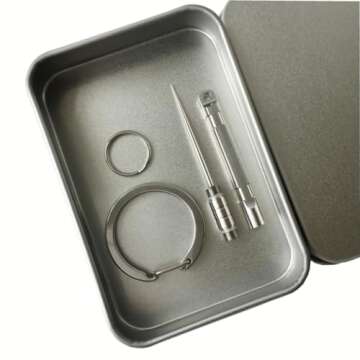 Titanium Alloy EDC Toothpick Portable Reusable Gift Box
