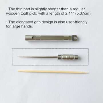 Titanium Alloy EDC Toothpick Portable Reusable Gift Box