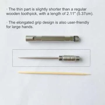 Titanium Alloy EDC Toothpick Portable Reusable Gift Box