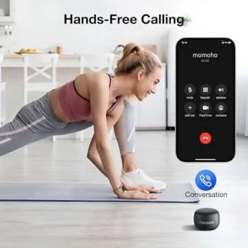 MOMOHO Mini Bluetooth Speaker, Tiny Bluetooth Speaker, Tiny Gifts with TWS Pairing, Built-in Mic, Small Bluetooth Speaker for Outdoor and Indoor (Black)