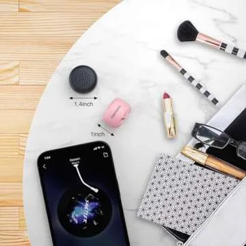 MOMOHO Mini Bluetooth Speaker, Tiny Bluetooth Speaker, Tiny Gifts with TWS Pairing, Built-in Mic, Small Bluetooth Speaker for Outdoor and Indoor (Black)