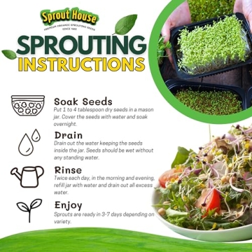 Sprout House Organic Sprouting Seeds - 12 Varieties Sample Pack