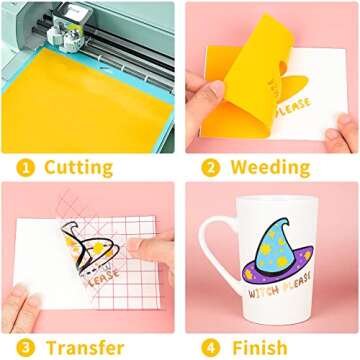 IModeur 75-Pack Vinyl Sheets in Assorted Colors for DIY