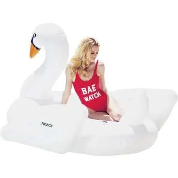 FUNBOY Giant Inflatable White Swan, Luxury Float for Summer Pool Parties and Entertainment