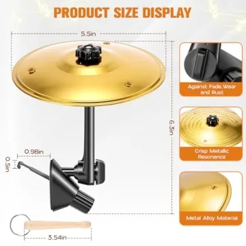 Golden Car Cymbal Air Vent for Music Lovers Fun