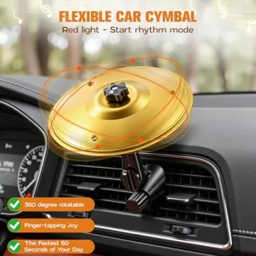 Golden Car Cymbal Air Vent for Music Lovers Fun
