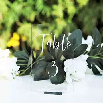 Elegant UNIQOOO Acrylic Wedding Table Numbers Set