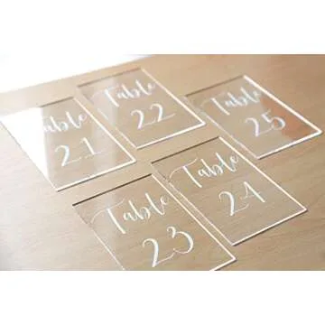Elegant UNIQOOO Acrylic Wedding Table Numbers Set