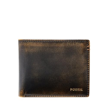 Fossil Men's Wade Leather Bifold Flip ID Wallet - Black Model ML3882001