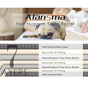 ALANSMA Reversible Weighted Blanket - Luxury Velvet Comfort