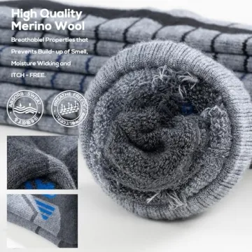 Merino Wool Ski Socks for Skiing & Snowboarding Warmth
