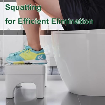 Toilet Stool Poop Stool for Squatting Posture, Portable Plastic Potty Stool for Adults, Toilet Poop Stool Squat Adult, Non-Slip Poop Stool for Bathroom Adults, Pooping Stool for Kids, Patented