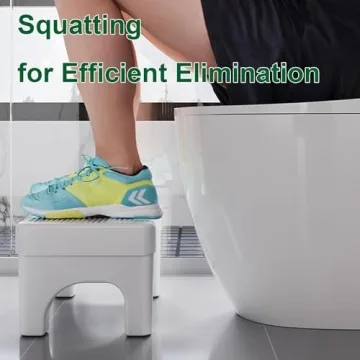 Toilet Stool Poop Stool for Squatting Posture, Portable Plastic Potty Stool for Adults, Toilet Poop Stool Squat Adult, Non-Slip Poop Stool for Bathroom Adults, Pooping Stool for Kids, Patented