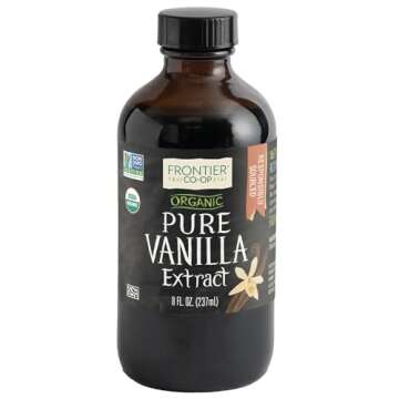 Frontier Co-op Pure Vanilla Extract - 8 Ounce Bottle | Certified Organic Vanilla Extract for Cooking...