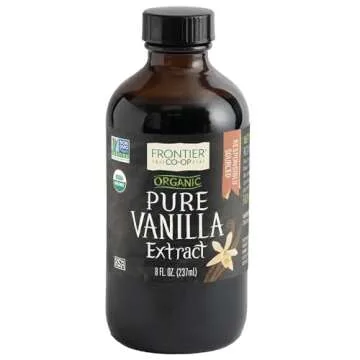 Frontier Co-op Pure Vanilla Extract - 8 Ounce Bottle | Certified Organic Vanilla Extract for Cooking...