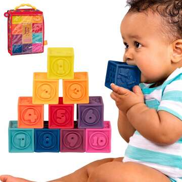 Soft & Educational Baby Blocks: Stacking Toys for Learning