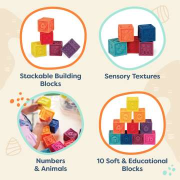 Soft Educational Baby Blocks - Learning Stacking Toys