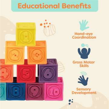 Soft Educational Baby Blocks - Learning Stacking Toys