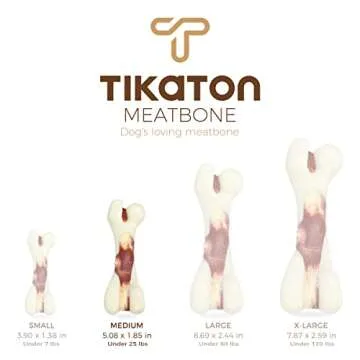 Tikaton Dog Chew Toys for Aggressive Chewers, Beef Flavor Durable Dog Teething Chew Toys Bones for Large/Medium/Small Puppies