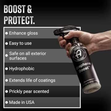 Adam's Graphene Boost - Graphene Ceramic Coating Spray For Car Detailing | Adds Protection & Extends...