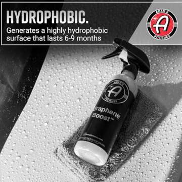 Adam's Graphene Boost - Graphene Ceramic Coating Spray For Car Detailing | Adds Protection & Extends The Life Of Top Coat Ceramics | Maintenance Spray On Wipe Off | Car Boat RV Motorcycle (Gallon)