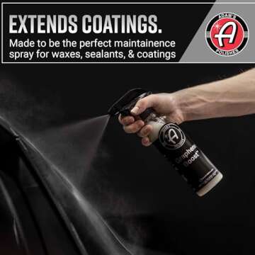 Adam's Graphene Boost - Graphene Ceramic Coating Spray For Car Detailing | Adds Protection & Extends The Life Of Top Coat Ceramics | Maintenance Spray On Wipe Off | Car Boat RV Motorcycle (Gallon)