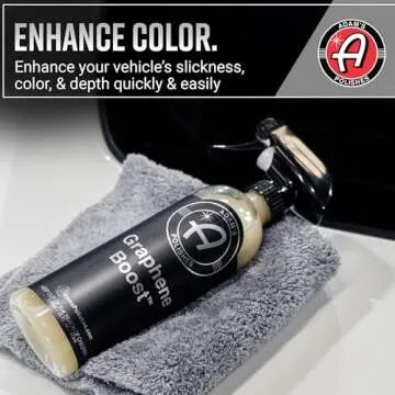 Adam's Graphene Boost - Graphene Ceramic Coating Spray For Car Detailing | Adds Protection & Extends The Life Of Top Coat Ceramics | Maintenance Spray On Wipe Off | Car Boat RV Motorcycle (Gallon)