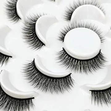 DAODER Natural Look 3D Faux Mink Lashes Pack - 10 Pairs