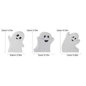 Jxueych Halloween Ghost Decor Rustic Wooden Sign Set of 3 Table Tiered Tray Decorations, Party Home ...