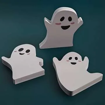 Jxueych Wooden Halloween Ghost Decor Set of 3