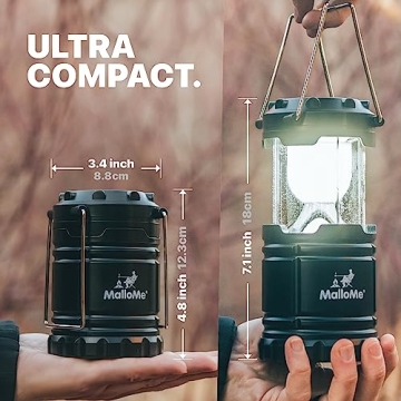 MalloMe Camping Lantern 4 Pack for Power Outages