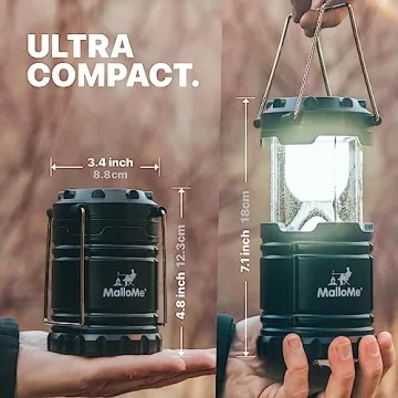MalloMe Camping Lantern 4 Pack for Power Outages