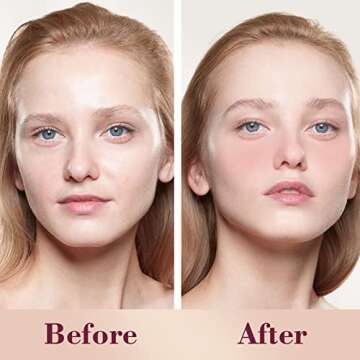 Cilrofelr Dewy Liquid Blush, Soft Cream Liquid Blush for Cheek, Buildable & Blendable Pigment, Light...