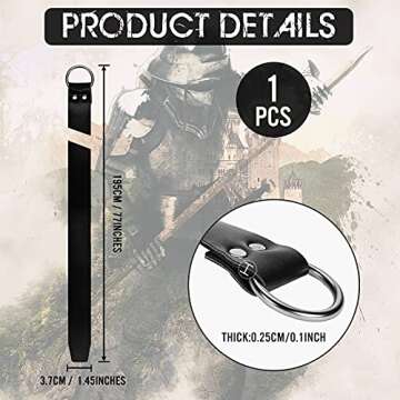 SATINIOR 3 Pcs Cosplay Accessories Leather Arm Guards Medieval Knight Belt Viking Renaissance Faux Leather Gauntlet Wristband