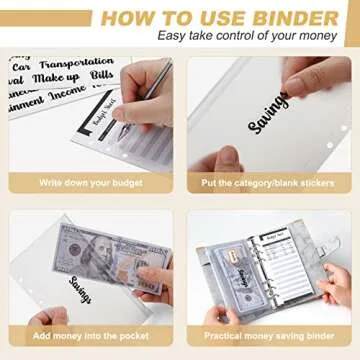 Onlyesh Budget Binder - Elegant Cash Organizer for Budgeting